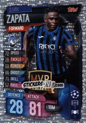 Sticker Duván Zapata - UEFA Champions League 2019-2020. Match Attax. Germany n. C-ATA - Topps