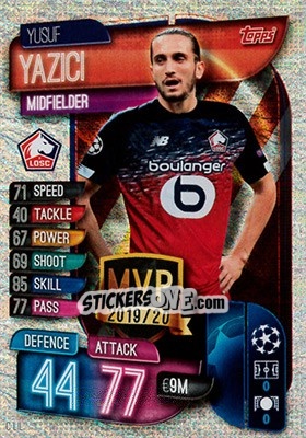 Sticker Yusuf Yazici - UEFA Champions League 2019-2020. Match Attax. Germany n. C-LIL - Topps
