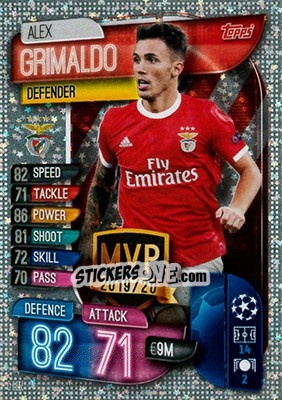 Sticker Alex Grimaldo - UEFA Champions League 2019-2020. Match Attax. Germany n. C-BEN - Topps