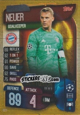 Sticker Manuel Neuer - UEFA Champions League 2019-2020. Match Attax. Germany n. CEN6 - Topps