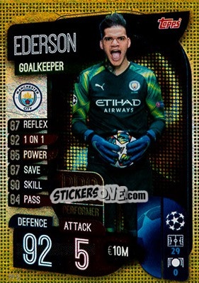 Sticker Ederson - UEFA Champions League 2019-2020. Match Attax. Germany n. PP5 - Topps