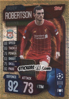 Sticker Andrew Robertson - UEFA Champions League 2019-2020. Match Attax. Germany n. PP6 - Topps