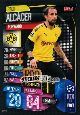 Figurina Paco Alcácer - UEFA Champions League 2019-2020. Match Attax. Germany - Topps