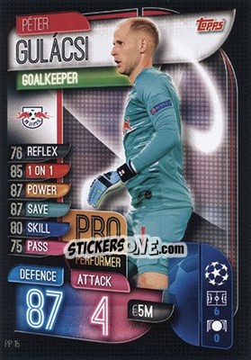 Sticker Peter Gulácsi - UEFA Champions League 2019-2020. Match Attax. Germany n. PP15 - Topps