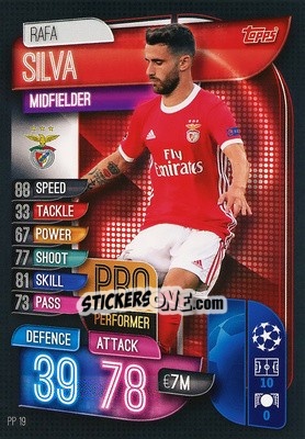 Sticker Rafa Silva - UEFA Champions League 2019-2020. Match Attax. Germany n. PP19 - Topps