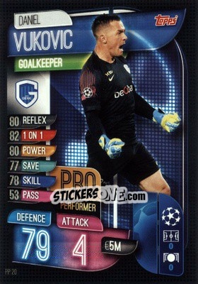 Figurina Daniel Vukovic - UEFA Champions League 2019-2020. Match Attax. Germany - Topps