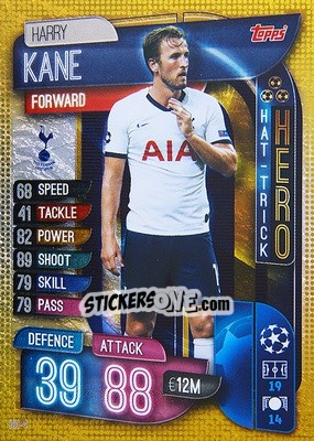 Sticker Harry Kane - UEFA Champions League 2019-2020. Match Attax. Germany n. HH4 - Topps