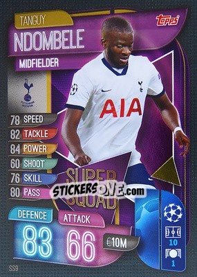 Sticker Tanguy Ndombele - UEFA Champions League 2019-2020. Match Attax. Germany n. SS9 - Topps