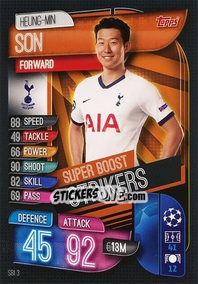 Sticker Heung-Min Son - UEFA Champions League 2019-2020. Match Attax. Germany - Topps