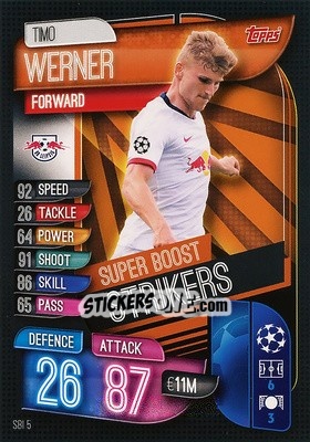 Sticker Timo Werner - UEFA Champions League 2019-2020. Match Attax. Germany n. SBI5 - Topps