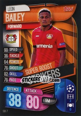 Sticker Leon Bailey - UEFA Champions League 2019-2020. Match Attax. Germany - Topps