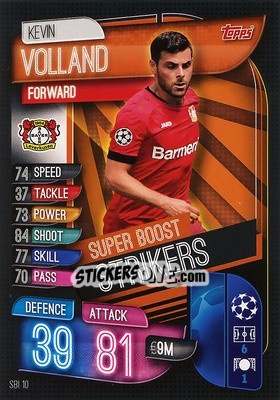 Sticker Kevin Volland - UEFA Champions League 2019-2020. Match Attax. Germany - Topps