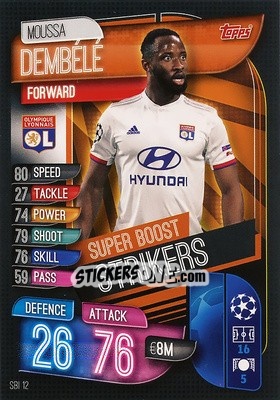 Sticker Moussa Dembélé - UEFA Champions League 2019-2020. Match Attax. Germany n. SBI12 - Topps