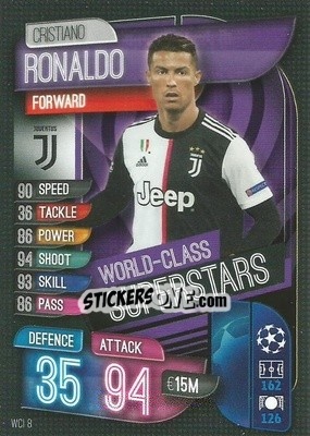 Sticker Cristiano Ronaldo - UEFA Champions League 2019-2020. Match Attax. Germany n. WCI8 - Topps