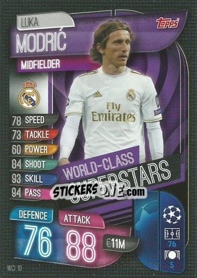Sticker Luka Modric - UEFA Champions League 2019-2020. Match Attax. Germany n. WCI10 - Topps