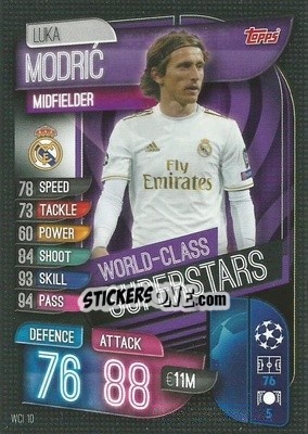 Sticker Luka Modric - UEFA Champions League 2019-2020. Match Attax. Germany - Topps