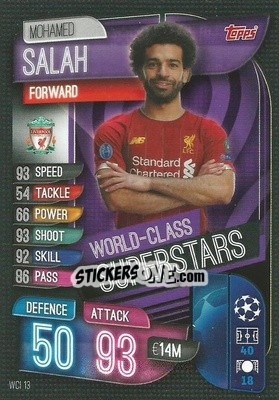 Cromo Mohamed Salah - UEFA Champions League 2019-2020. Match Attax. Germany - Topps