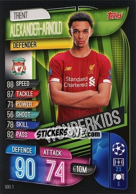 Sticker Trent Alexander-Arnold - UEFA Champions League 2019-2020. Match Attax. Germany n. WKI1 - Topps