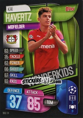 Sticker Kai Havertz - UEFA Champions League 2019-2020. Match Attax. Germany n. WKI14 - Topps