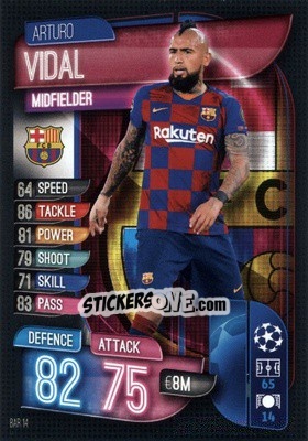 Sticker Arturo Vidal - UEFA Champions League 2019-2020. Match Attax. Germany n. BAR14 - Topps