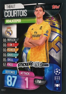 Sticker Thibaut Courtois - UEFA Champions League 2019-2020. Match Attax. Germany n. REA2 - Topps