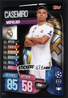 Sticker Casemiro - UEFA Champions League 2019-2020. Match Attax. Germany n. REA7 - Topps