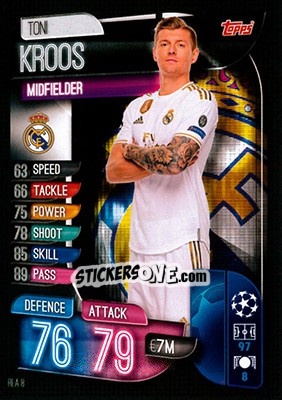 Sticker Toni Kroos - UEFA Champions League 2019-2020. Match Attax. Germany n. REA8 - Topps