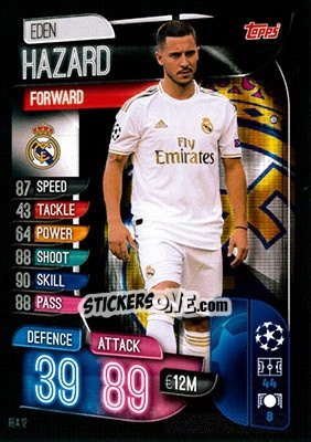 Sticker Eden Hazard - UEFA Champions League 2019-2020. Match Attax. Germany n. REA12 - Topps