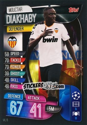 Sticker Mouctar Diakhaby - UEFA Champions League 2019-2020. Match Attax. Germany n. VAL13 - Topps