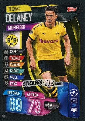 Sticker Thomas Delaney - UEFA Champions League 2019-2020. Match Attax. Germany n. BOR14 - Topps