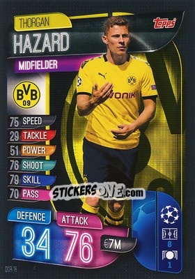 Sticker Thorgan Hazard - UEFA Champions League 2019-2020. Match Attax. Germany n. BOR16 - Topps