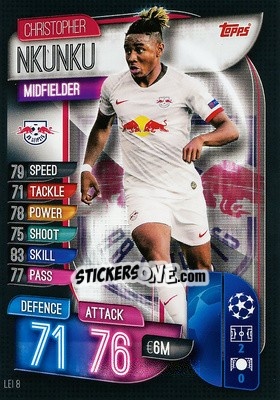 Sticker Christopher Nkunku - UEFA Champions League 2019-2020. Match Attax. Germany n. LEI8 - Topps