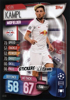 Cromo Kevin Kampl - UEFA Champions League 2019-2020. Match Attax. Germany - Topps
