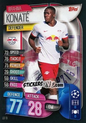Sticker Ibrahima Konaté - UEFA Champions League 2019-2020. Match Attax. Germany n. LEI13 - Topps