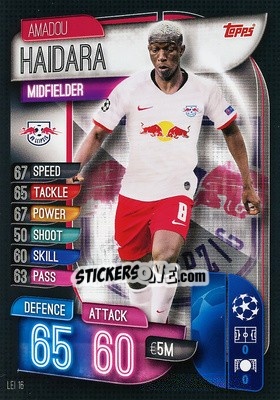 Sticker Amadou Haidara - UEFA Champions League 2019-2020. Match Attax. Germany n. LEI16 - Topps