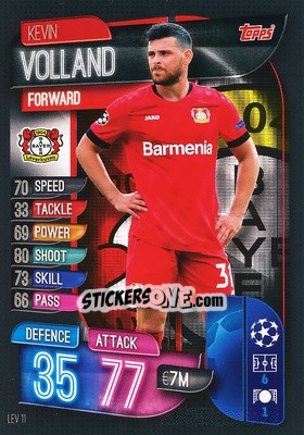 Sticker Kevin Volland - UEFA Champions League 2019-2020. Match Attax. Germany - Topps