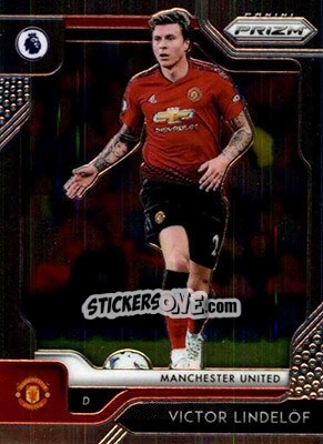 Sticker Victor Lindelof - English Premier League 2019-2020. Prizm n. 52 - Panini