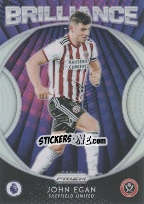 Sticker John Egan - English Premier League 2019-2020. Prizm n. b30 - Panini