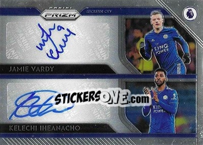 Sticker Jamie Vardy / kelechi Iheanacho - English Premier League 2019-2020. Prizm n. DS6 - Panini