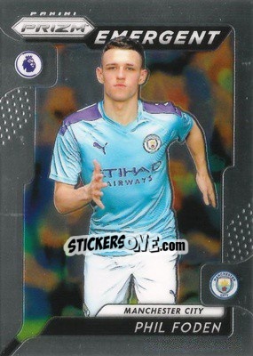 Sticker Phil Foden - English Premier League 2019-2020. Prizm n. e8 - Panini
