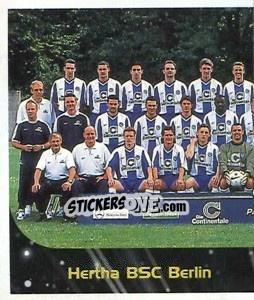 Sticker Hertha BSC Berlin - Mannschaft (Puzzle) - German Football Bundesliga 1999-2000 n. 62 - Panini