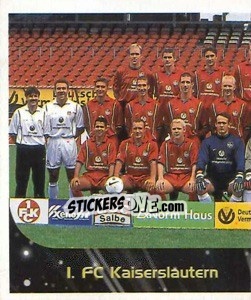 Sticker 1. FC Kaiserslautern - Mannschaft (Puzzle) - German Football Bundesliga 1999-2000 - Panini