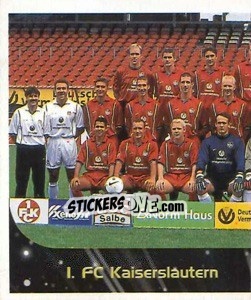 Sticker 1. FC Kaiserslautern - Mannschaft (Puzzle) - German Football Bundesliga 1999-2000 n. 116 - Panini