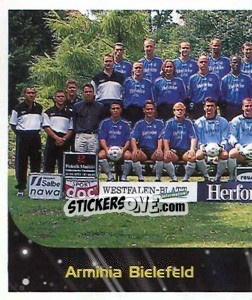 Sticker DSC Arminia Bielefeld - Mannschaft (Puzzle) - German Football Bundesliga 1999-2000 n. 413 - Panini