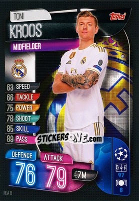 Sticker Toni Kroos - UEFA Champions League 2019-2020. Match Attax. Spain/Portugal n. REA8 - Topps