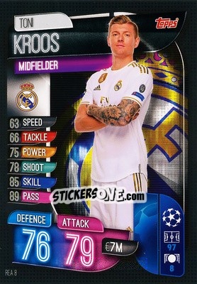 Sticker Toni Kroos - UEFA Champions League 2019-2020. Match Attax. Spain/Portugal - Topps