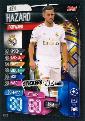 Sticker Eden Hazard - UEFA Champions League 2019-2020. Match Attax. Spain/Portugal - Topps