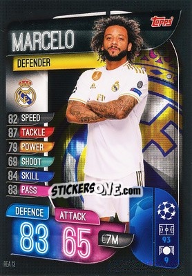 Sticker Marcelo - UEFA Champions League 2019-2020. Match Attax. Spain/Portugal n. REA13 - Topps