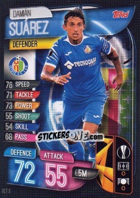 Sticker Damián Suárez - UEFA Champions League 2019-2020. Match Attax. Spain/Portugal n. GET3 - Topps