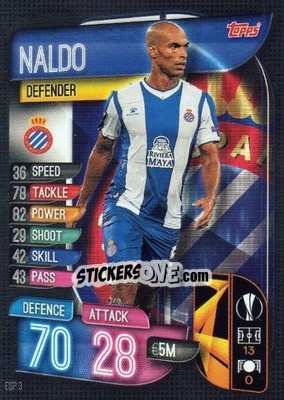 Sticker Naldo - UEFA Champions League 2019-2020. Match Attax. Spain/Portugal n. ESP3 - Topps
